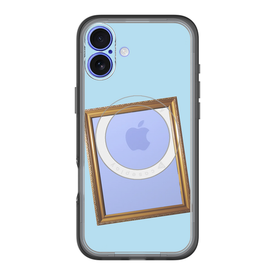 スリムプロテクションプレミアムケース with MagSafe［ Photo Frame - Light Blue ］