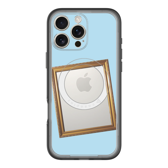 スリムプロテクションプレミアムケース with MagSafe［ Photo Frame - Light Blue ］