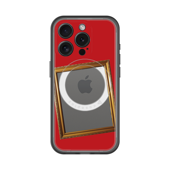 スリムプロテクションプレミアムケース with MagSafe［ Photo Frame - Red ］