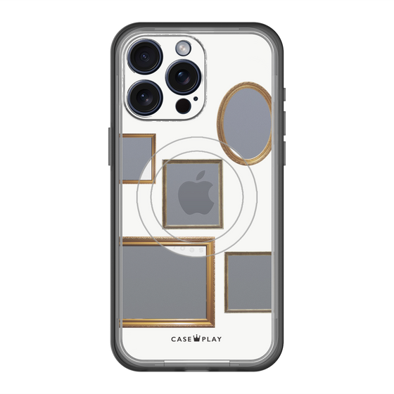 スリムプロテクションプレミアムケース with MagSafe［ Photo Frames - White ］