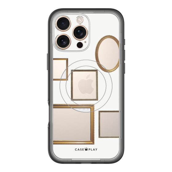 スリムプロテクションプレミアムケース with MagSafe［ Photo Frames - White ］