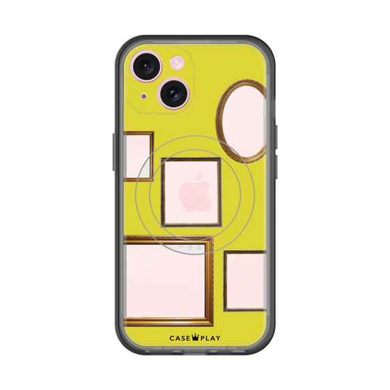 スリムプロテクションプレミアムケース with MagSafe［ Photo Frames - Yellow ］
