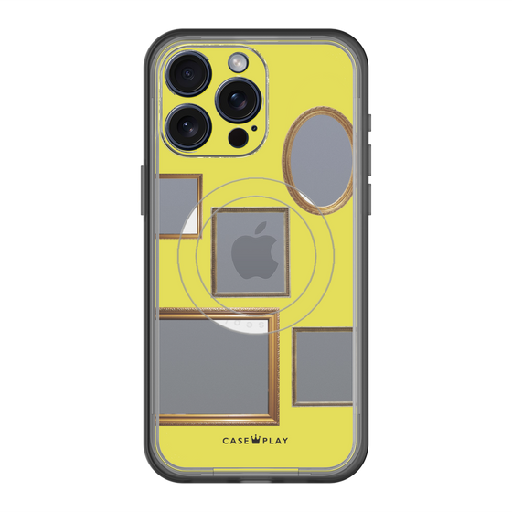 スリムプロテクションプレミアムケース with MagSafe［ Photo Frames - Yellow ］