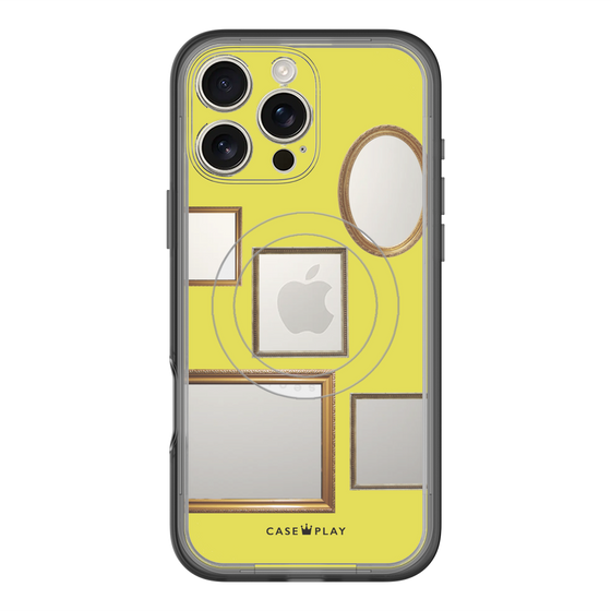 スリムプロテクションプレミアムケース with MagSafe［ Photo Frames - Yellow ］