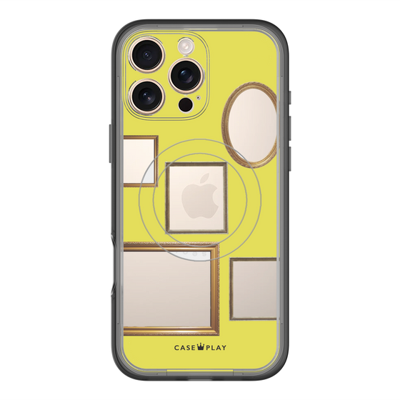 スリムプロテクションプレミアムケース with MagSafe［ Photo Frames - Yellow ］