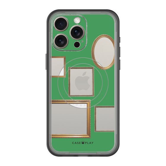 スリムプロテクションプレミアムケース with MagSafe［ Photo Frames - Green ］