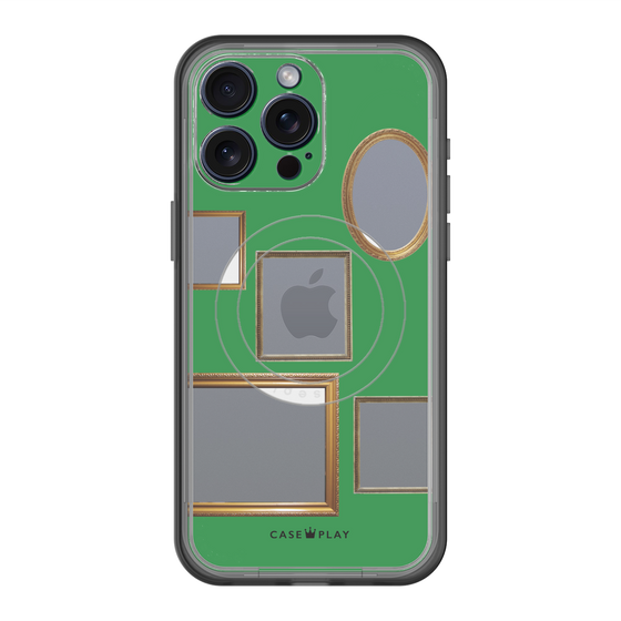 スリムプロテクションプレミアムケース with MagSafe［ Photo Frames - Green ］