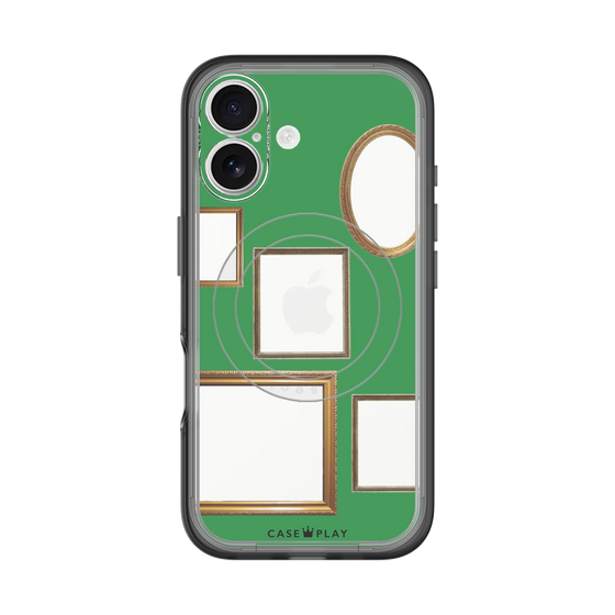 スリムプロテクションプレミアムケース with MagSafe［ Photo Frames - Green ］