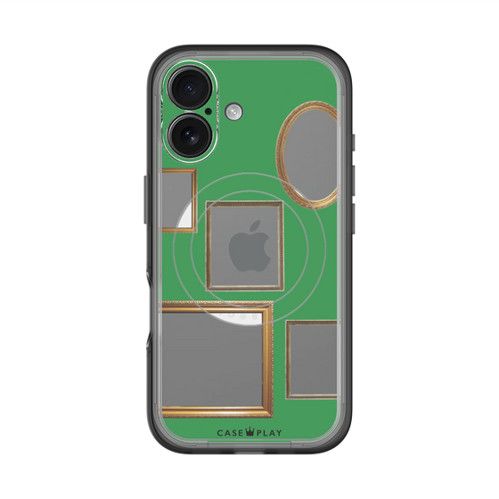 スリムプロテクションプレミアムケース with MagSafe［ Photo Frames - Green ］