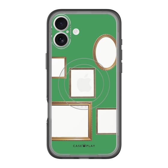 スリムプロテクションプレミアムケース with MagSafe［ Photo Frames - Green ］