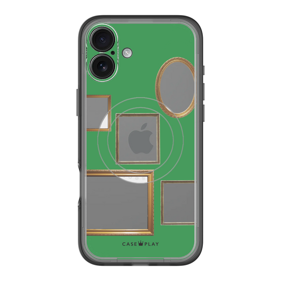 スリムプロテクションプレミアムケース with MagSafe［ Photo Frames - Green ］