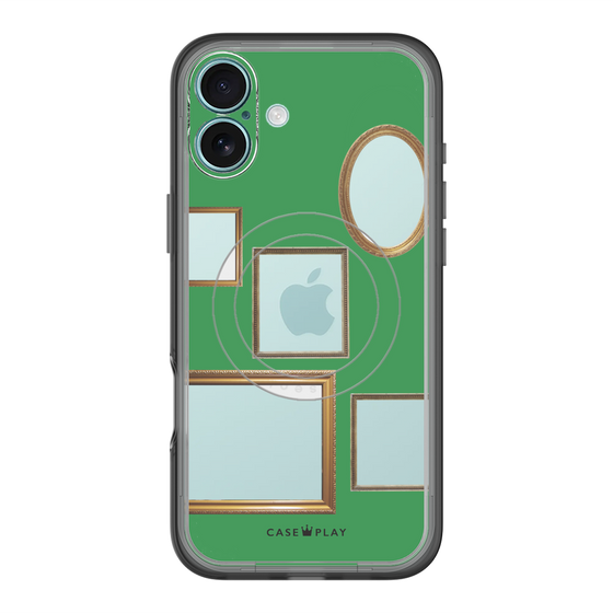 スリムプロテクションプレミアムケース with MagSafe［ Photo Frames - Green ］