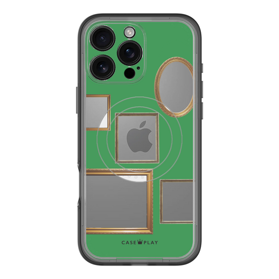 スリムプロテクションプレミアムケース with MagSafe［ Photo Frames - Green ］