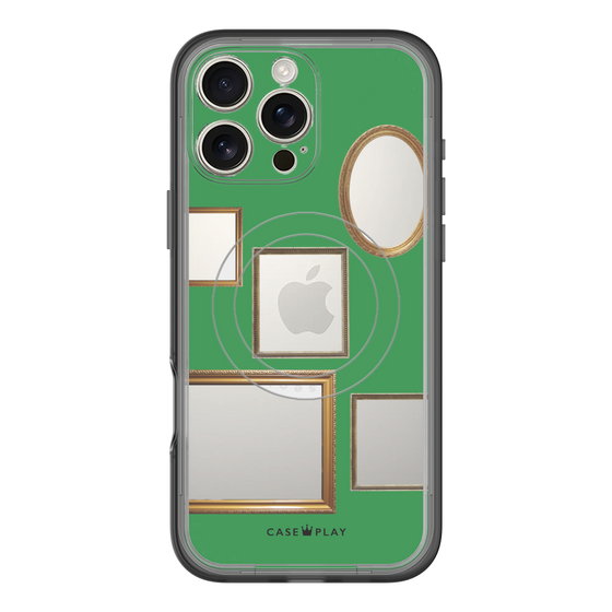 スリムプロテクションプレミアムケース with MagSafe［ Photo Frames - Green ］