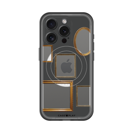 スリムプロテクションプレミアムケース with MagSafe［ Photo Frames - Gray ］