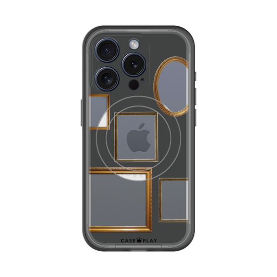 スリムプロテクションプレミアムケース with MagSafe［ Photo Frames - Gray ］