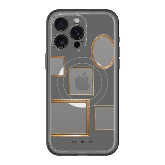 スリムプロテクションプレミアムケース with MagSafe［ Photo Frames - Gray ］