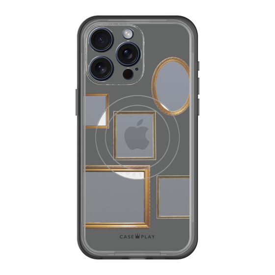スリムプロテクションプレミアムケース with MagSafe［ Photo Frames - Gray ］