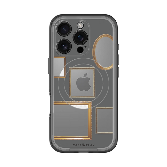 スリムプロテクションプレミアムケース with MagSafe［ Photo Frames - Gray ］