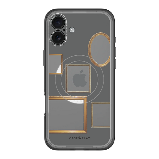 スリムプロテクションプレミアムケース with MagSafe［ Photo Frames - Gray ］