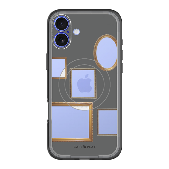 スリムプロテクションプレミアムケース with MagSafe［ Photo Frames - Gray ］