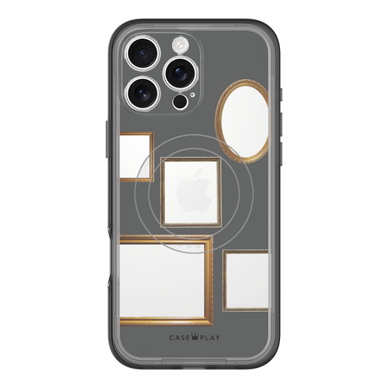 スリムプロテクションプレミアムケース with MagSafe［ Photo Frames - Gray ］