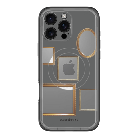 スリムプロテクションプレミアムケース with MagSafe［ Photo Frames - Gray ］