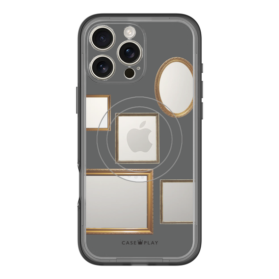 スリムプロテクションプレミアムケース with MagSafe［ Photo Frames - Gray ］
