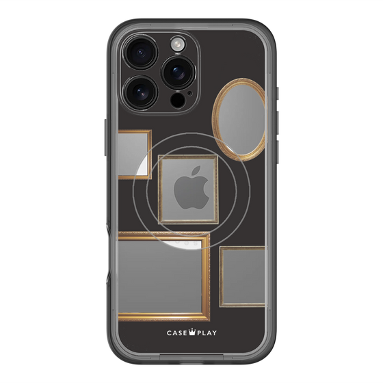 スリムプロテクションプレミアムケース with MagSafe［ Photo Frames - Black ］