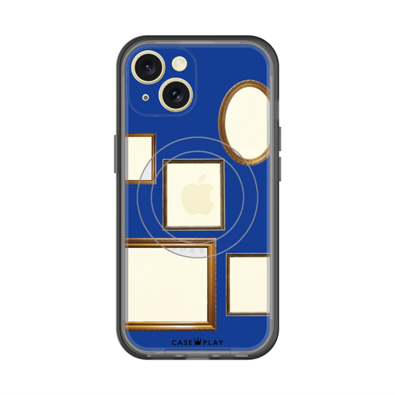 スリムプロテクションプレミアムケース with MagSafe［ Photo Frames - Blue ］