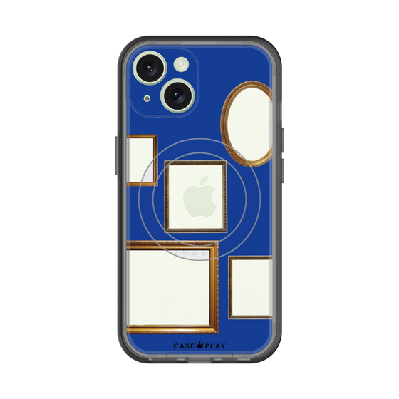 スリムプロテクションプレミアムケース with MagSafe［ Photo Frames - Blue ］