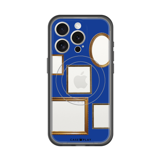 スリムプロテクションプレミアムケース with MagSafe［ Photo Frames - Blue ］