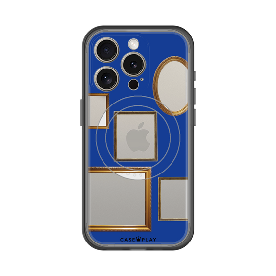 スリムプロテクションプレミアムケース with MagSafe［ Photo Frames - Blue ］