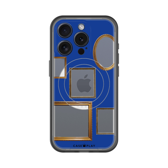 スリムプロテクションプレミアムケース with MagSafe［ Photo Frames - Blue ］