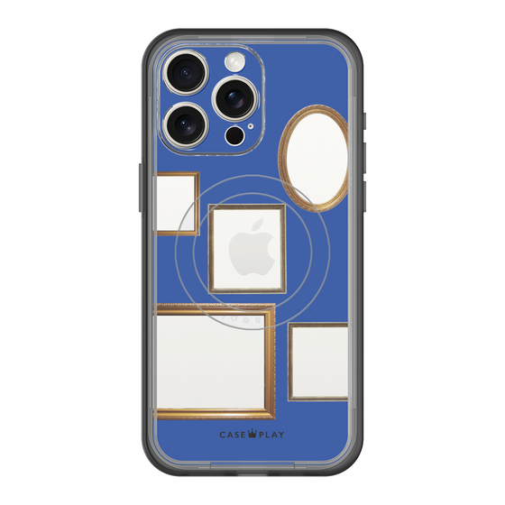 スリムプロテクションプレミアムケース with MagSafe［ Photo Frames - Blue ］