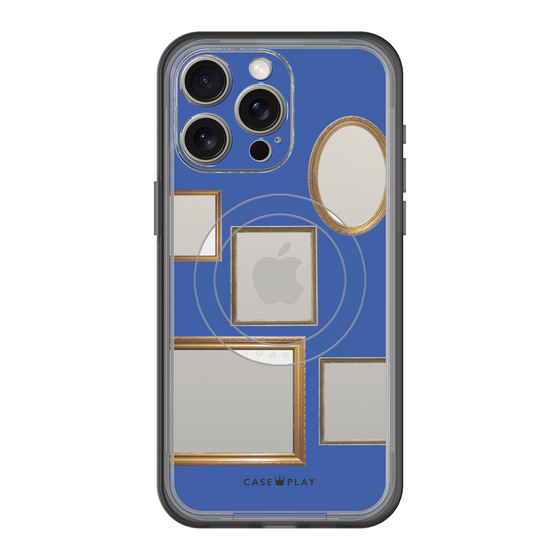 スリムプロテクションプレミアムケース with MagSafe［ Photo Frames - Blue ］