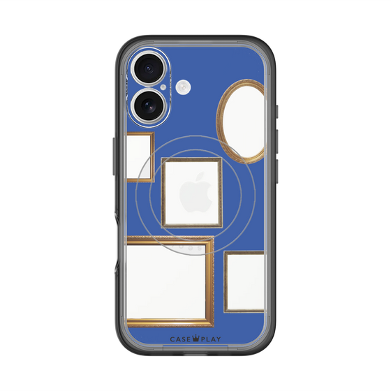 スリムプロテクションプレミアムケース with MagSafe［ Photo Frames - Blue ］
