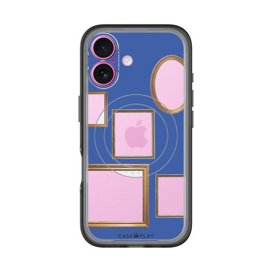 スリムプロテクションプレミアムケース with MagSafe［ Photo Frames - Blue ］