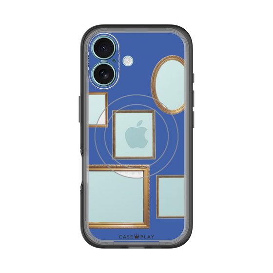 スリムプロテクションプレミアムケース with MagSafe［ Photo Frames - Blue ］