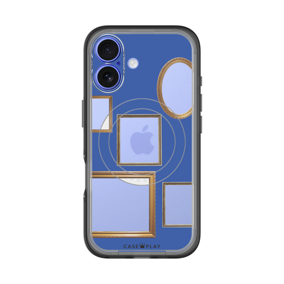 スリムプロテクションプレミアムケース with MagSafe［ Photo Frames - Blue ］