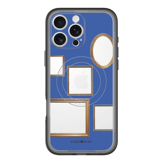 スリムプロテクションプレミアムケース with MagSafe［ Photo Frames - Blue ］