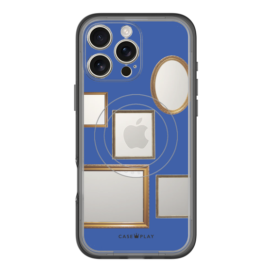 スリムプロテクションプレミアムケース with MagSafe［ Photo Frames - Blue ］