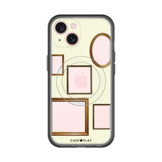 スリムプロテクションプレミアムケース with MagSafe［ Photo Frames - Ivory ］
