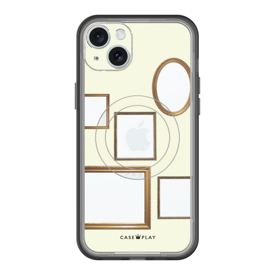 スリムプロテクションプレミアムケース with MagSafe［ Photo Frames - Ivory ］