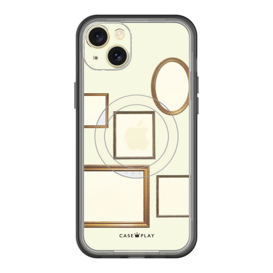 スリムプロテクションプレミアムケース with MagSafe［ Photo Frames - Ivory ］