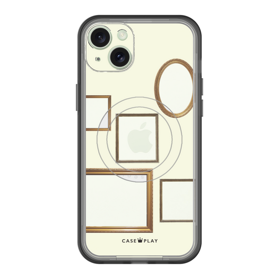 スリムプロテクションプレミアムケース with MagSafe［ Photo Frames - Ivory ］