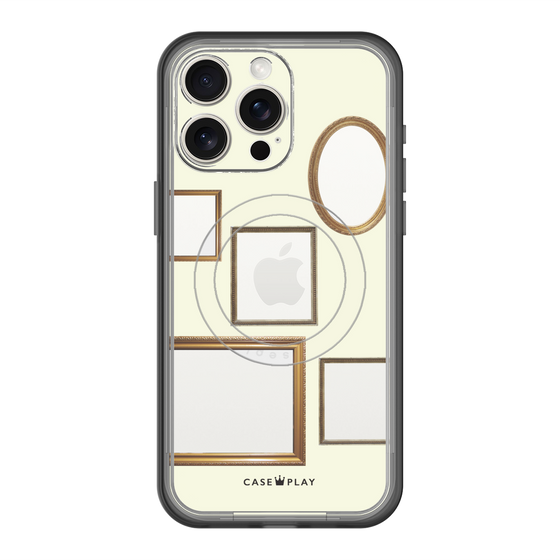 スリムプロテクションプレミアムケース with MagSafe［ Photo Frames - Ivory ］