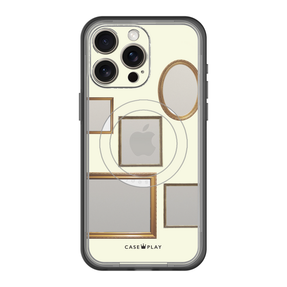 スリムプロテクションプレミアムケース with MagSafe［ Photo Frames - Ivory ］