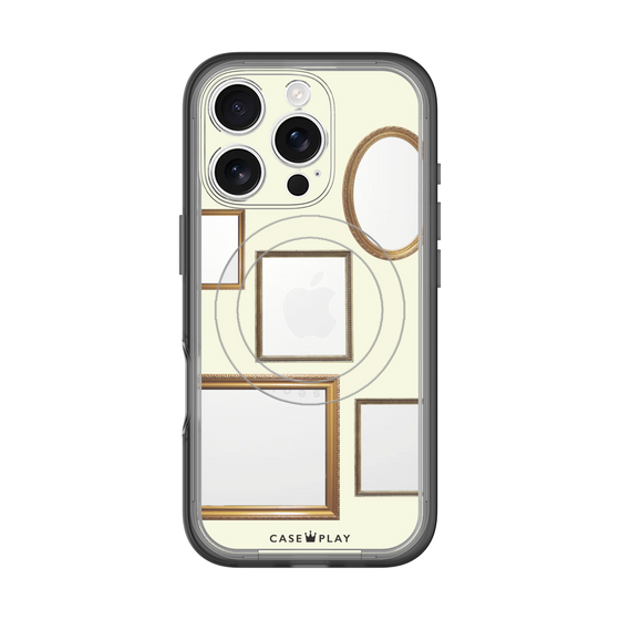 スリムプロテクションプレミアムケース with MagSafe［ Photo Frames - Ivory ］