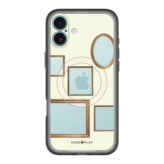 スリムプロテクションプレミアムケース with MagSafe［ Photo Frames - Ivory ］